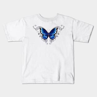 Tattoo Blue Butterfly ( Butterflies ) Kids T-Shirt